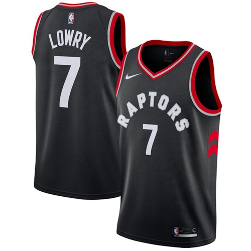 Raptors #7 Kyle Lowry Black Statement Edition Basketball Swingman Jersey