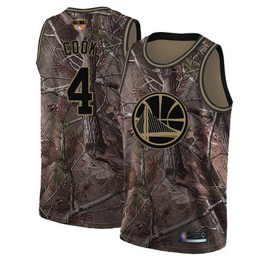 Warriors #4 Quinn Cook Camo 2019 Finals Bound Basketball Swingman Realtree Collection Jersey