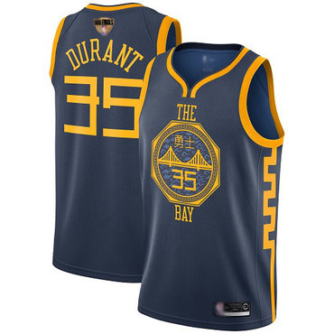 Warriors #35 Kevin Durant Navy 2019 Finals Bound Basketball Swingman City Edition 2018-19 Jersey