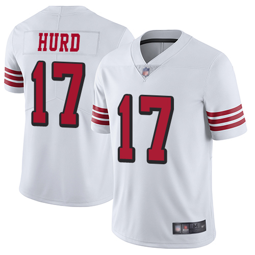 49ers #17 Jalen Hurd White Rush Men's Stitched Football Vapor Untouchable Limited Jersey