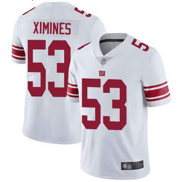 Giants #53 Oshane Ximines White Men's Stitched Football Vapor Untouchable Limited Jersey