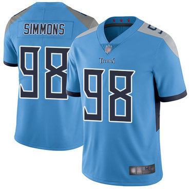 Titans #98 Jeffery Simmons Light Blue Alternate Men's Stitched Football Vapor Untouchable Limited Jersey