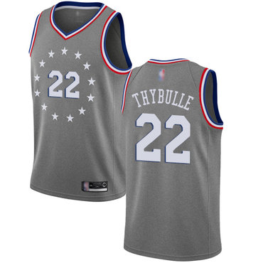 76ers #22 Mattise Thybulle Gray Basketball Swingman City Edition 2018-19 Jersey