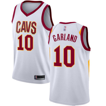 Cavaliers #10 Darius Garland White Basketball Swingman Association Edition Jersey