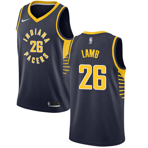 Nike Pacers #26 Jeremy Lamb Navy Blue NBA Swingman Icon Edition Jersey