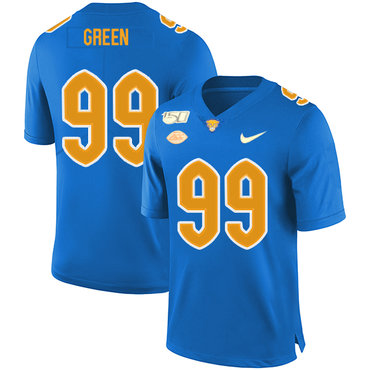 Pittsburgh Panthers 99 Hugh Green Blue 150th Anniversary Patch Nike College Football Jersey