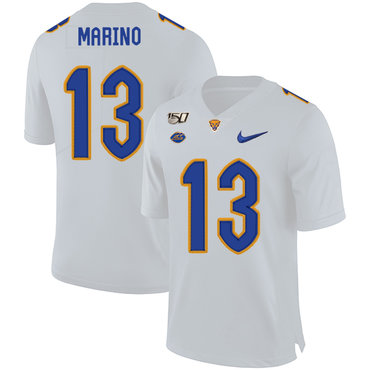 Pittsburgh Panthers 13 Dan Marino White 150th Anniversary Patch Nike College Football Jersey