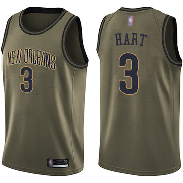 Pelicans #3 Josh Hart Green Basketball Swingman Salute to Service Jersey