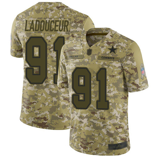 Dallas Cowboys #91 L. P. Ladouceur Men's Camo Limited 2018 Salute to Service Football Jersey