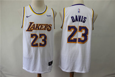 Lakers 23 Anthony Davis White Nike Swingman Jersey