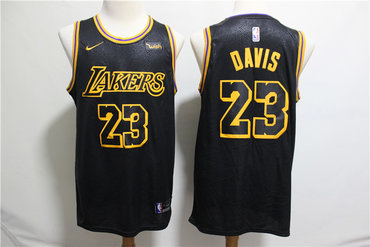 Lakers 23 Anthony Davis Black City Edition Nike Swingman Jersey