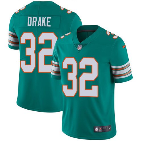 Nike Dolphins 32 Kenyan Drake Aqua Throwback Vapor Untouchable Limited Jersey