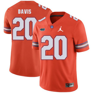 Florida Gators 20 Malik Davis Orange College Football Jersey