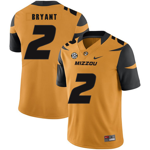 Missouri Tigers 2 Kelly Bryant Gold Nike College Football Jersey