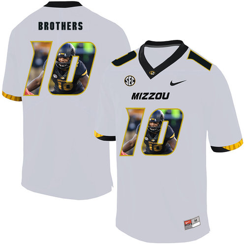 Missouri Tigers 10 Kentrell Brothers White Nike Fashion College Football Jersey