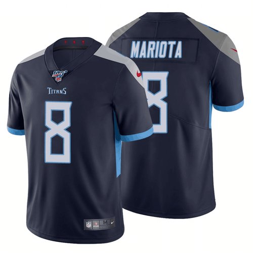 Nike Titans 8 Marcus Mariota Navy 100th Season Vapor Untouchable Limited Jersey