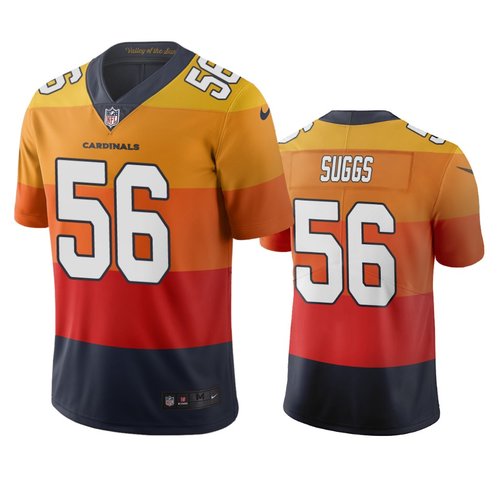 Arizona Cardinals #56 Terrell Suggs Sunset Orange Vapor Limited City Edition NFL Jersey