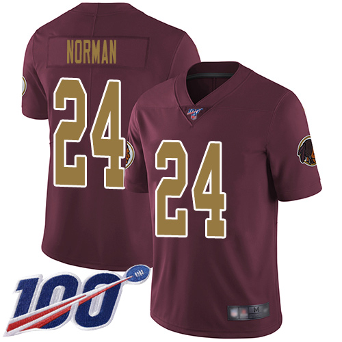 Nike Redskins #24 Josh Norman Burgundy Red Alternate Men's Stitched NFL 100th Season Vapor Limited Jersey