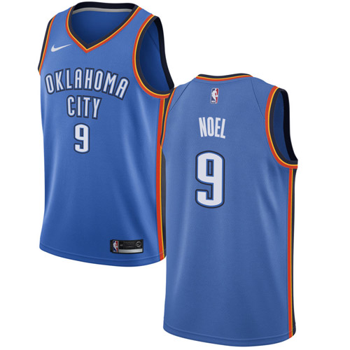 Nike Thunder #9 Nerlens Noel Blue NBA Swingman Icon Edition Jersey