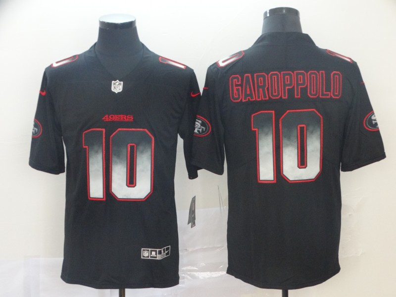 Nike 49ers 10 Jimmy Garoppolo Black Arch Smoke Vapor Untouchable Limited Jersey