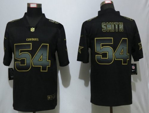 Nike Cowboys 54 Jaylon Smith Black Gold Vapor Untouchable Limited Jersey