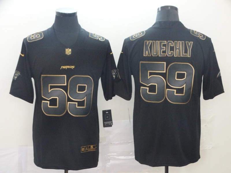 Nike Panthers 59 Luke Kuechly Black Gold Vapor Untouchable Limited Jersey