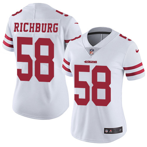 Nike 49ers #58 Weston Richburg White Women's Stitched NFL Vapor Untouchable Limited Jersey