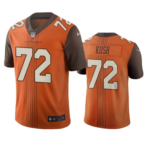 Cleveland Browns #72 Eric Kush Brown Vapor Limited City Edition NFL Jersey