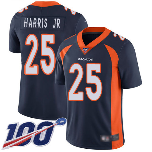 Nike Broncos #25 Chris Harris Jr Navy Blue Alternate Men's Stitched NFL 100th Season Vapor Limited Jersey