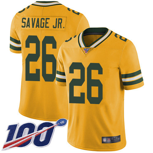 Nike Packers #26 Darnell Savage Jr. Yellow Men's Stitched NFL Limited Rush 100th Season Jersey