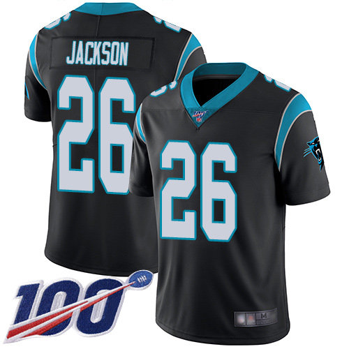 Nike Panthers #26 Donte Jackson Black Team Color Men's Stitched NFL 100th Season Vapor Limited Jersey