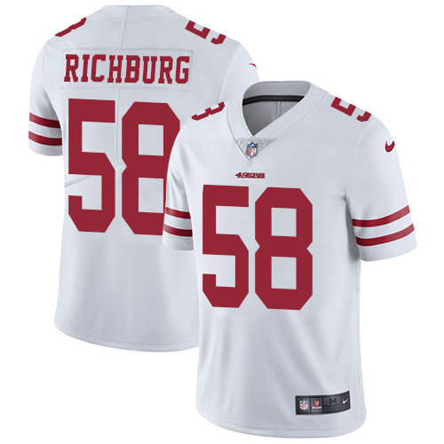 Nike 49ers #58 Weston Richburg White Men's Stitched NFL Vapor Untouchable Limited Jersey