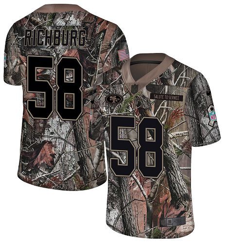 Nike 49ers #58 Weston Richburg Camo Men's Stitched NFL Limited Rush Realtree Jersey