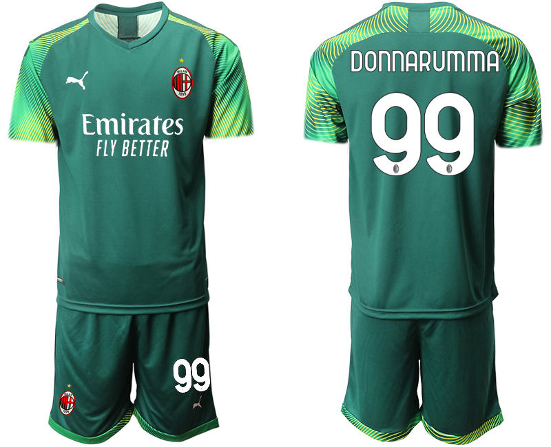 2020-21 AC Milan Dark green goalkeeper 99# DONNARUMMA soccer jerseys