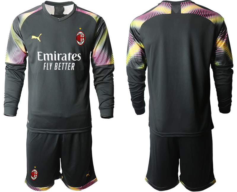 2020-21 AC Milan black goalkeeper long sleeve soccer jerseys