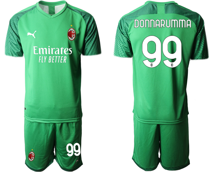 2020-21 AC Milan green goalkeeper 99# DONNARUMMA soccer jerseys