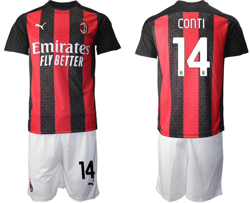 2020-21 AC Milan home 14# CONTI soccer jerseys