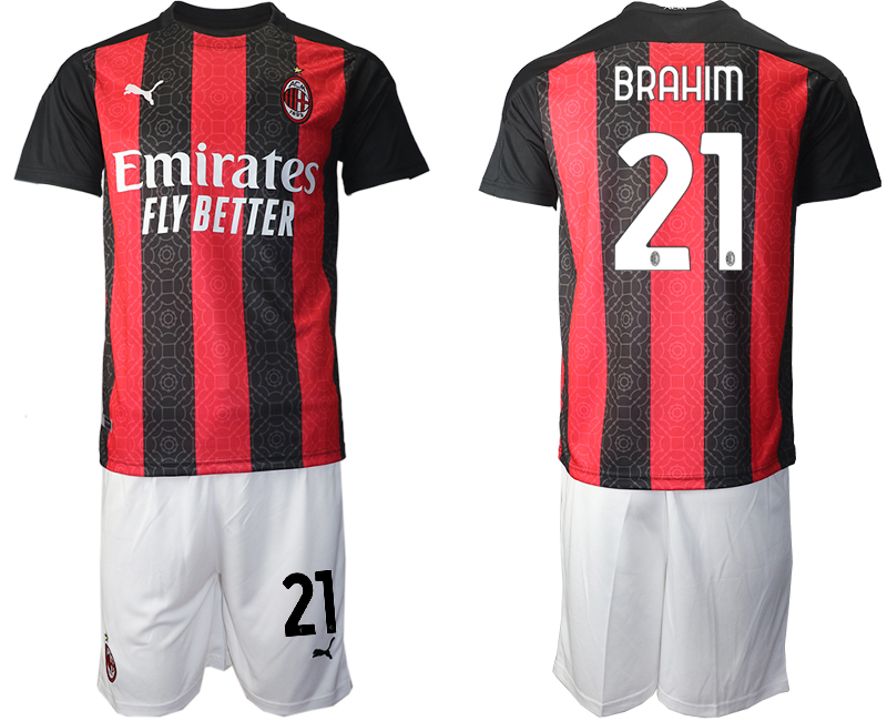 2020-21 AC Milan home 21# BRAHIM soccer jerseys