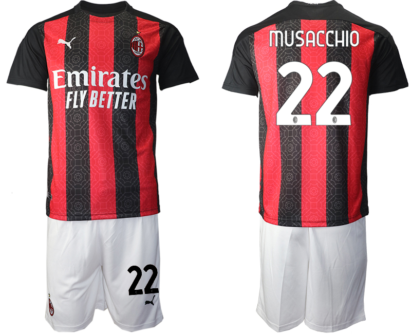 2020-21 AC Milan home 22# MUSACCHIO soccer jerseys