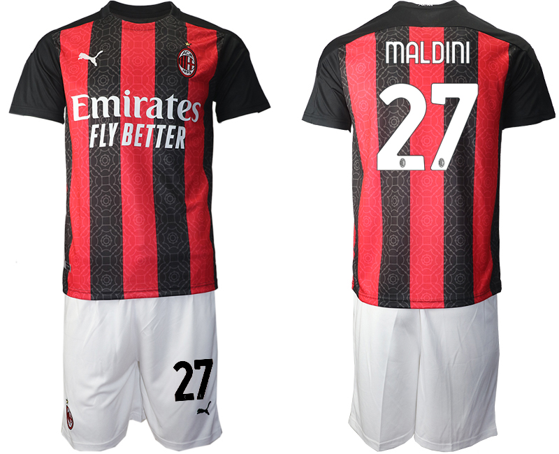 2020-21 AC Milan home 27# MALDINI soccer jerseys