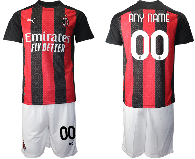 2020-21 AC Milan home any name custom soccer jerseys