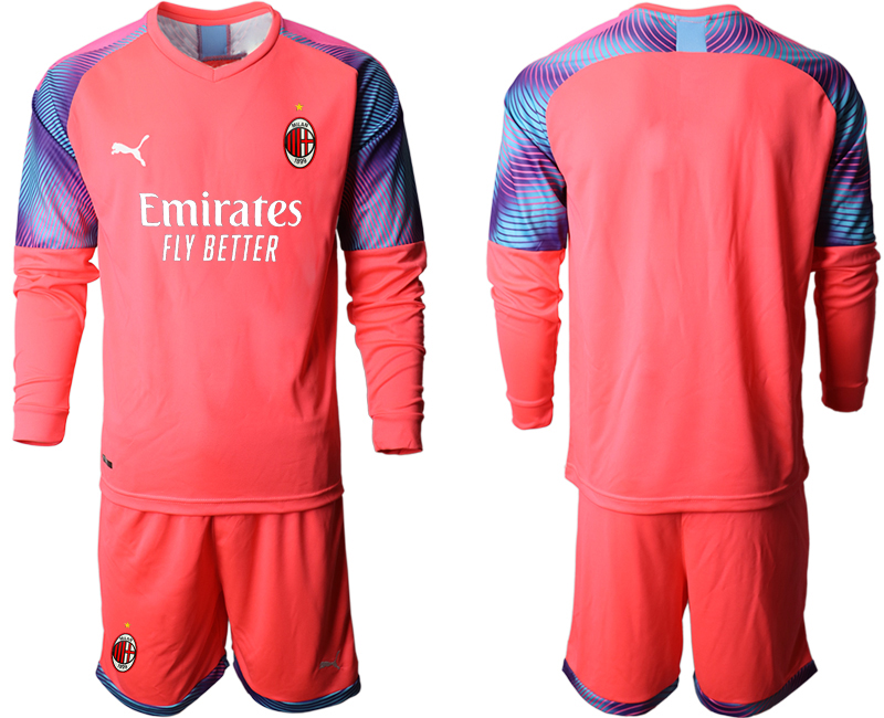 2020-21 AC Milan pink goalkeeper long sleeve soccer jerseys