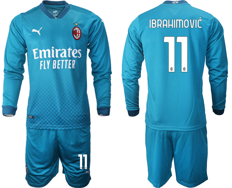 2020-21 AC milan away 11# IBRAHIMOVIC long sleeve soccer jerseys