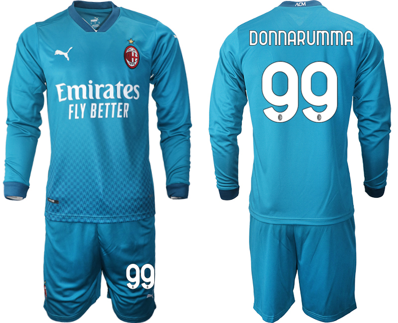 2020-21 AC milan away 99# DONNARUMMA long sleeve soccer jerseys