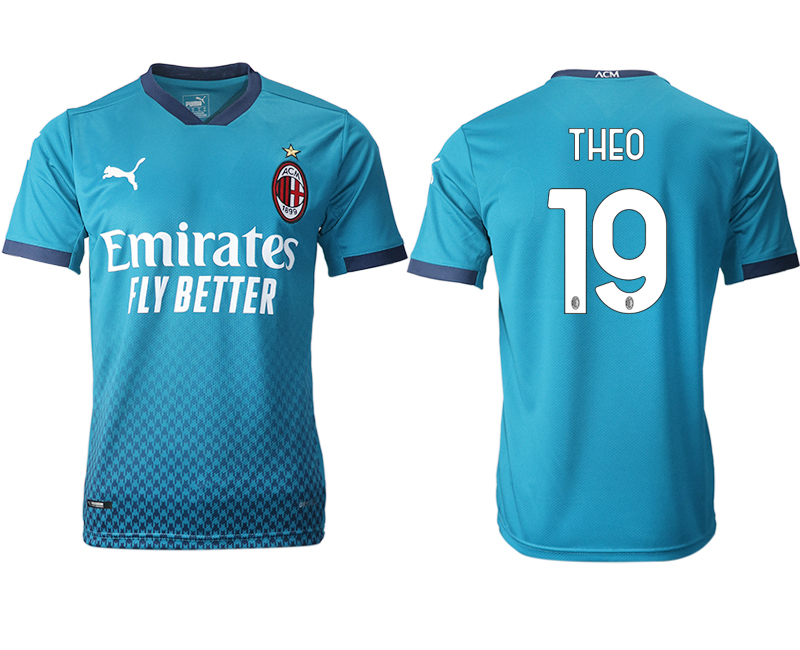 2020-21 AC milan away aaa version 19# THEO soccer jerseys