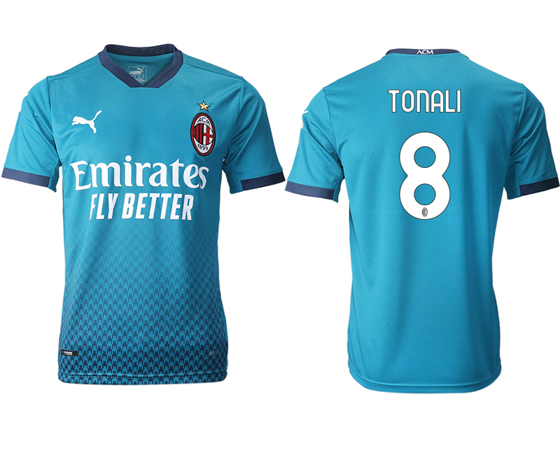 2020-21 AC milan away aaa version 8# TONALI soccer jerseys