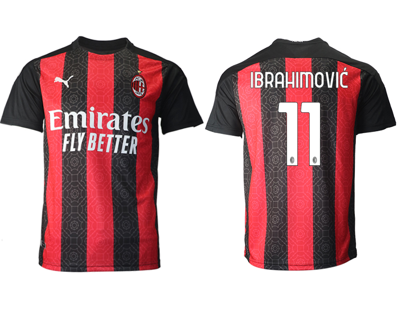 2020-21 AC milan home aaa version 11# IBRAHIMOVIC soccer jerseys