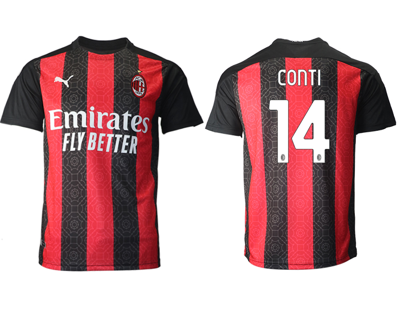 2020-21 AC milan home aaa version 14# CONTI soccer jerseys