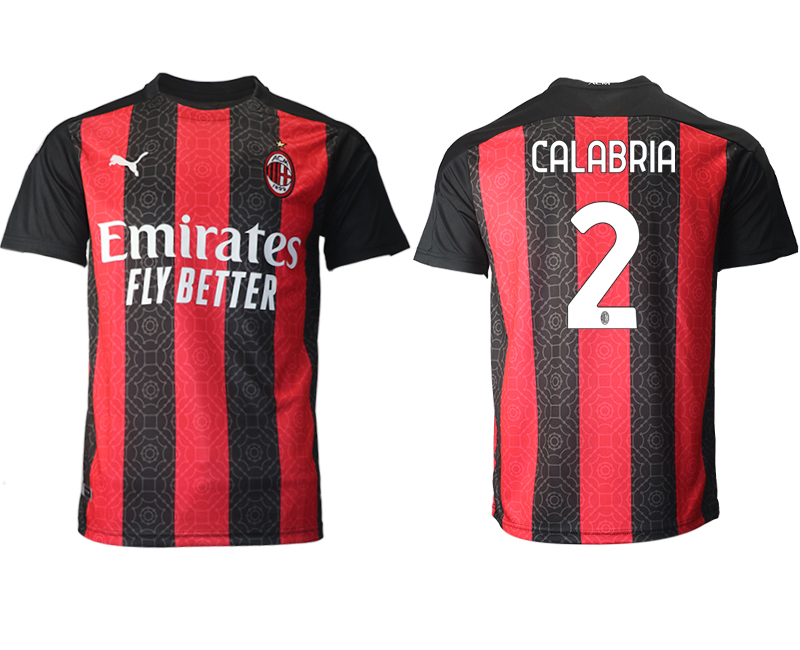 2020-21 AC milan home aaa version 2# CALABRIA soccer jerseys