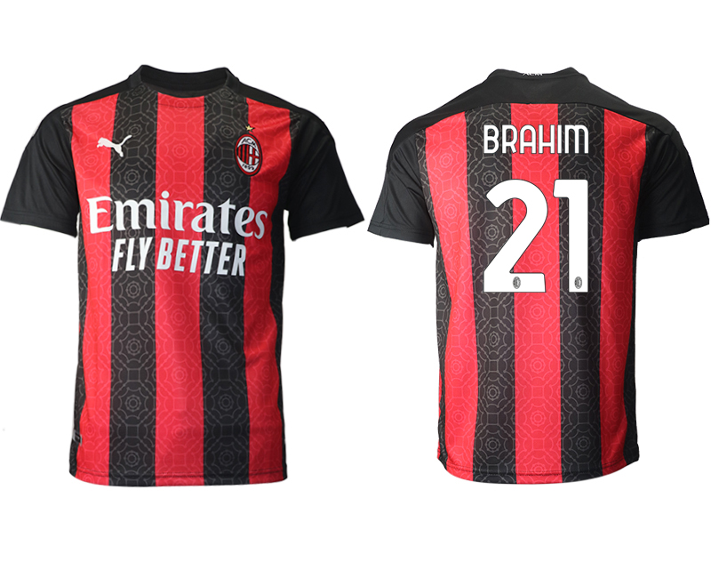 2020-21 AC milan home aaa version 21# BRAHIM soccer jerseys